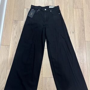 Rag & Bone Sofie high rise Wide-Leg Black Jeans 26